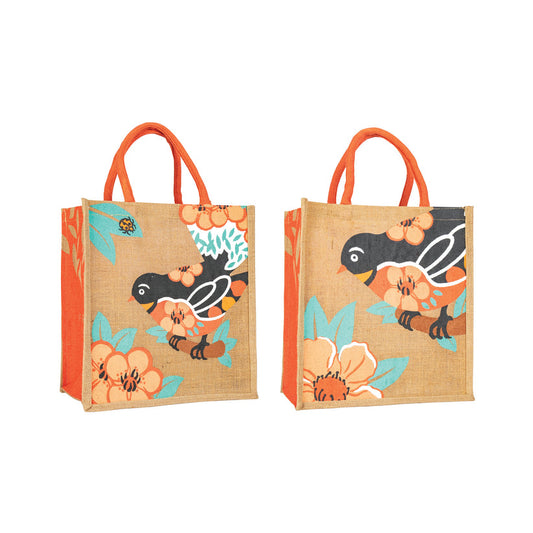 Hessian Bag Printed Fantail