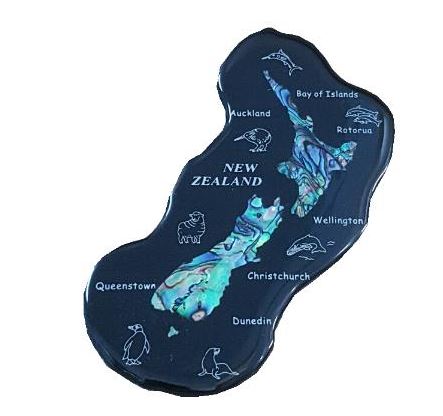 New Zealand Places Paua Shell Magnet