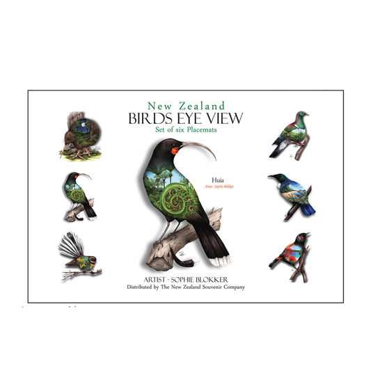 Sophie Blokker Birds Eye View Placemats - set of 6 with MDF Cork Backing