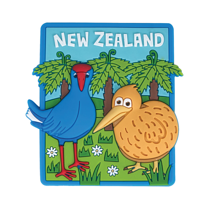 Magnet PVC Kiwi & Pukeko