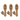 Hair Brush Kiwi Wooden Mini Assorted