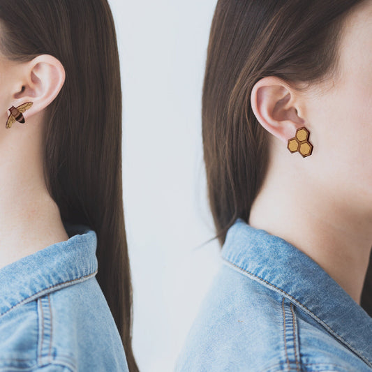 Honeybee Rimu Earrings