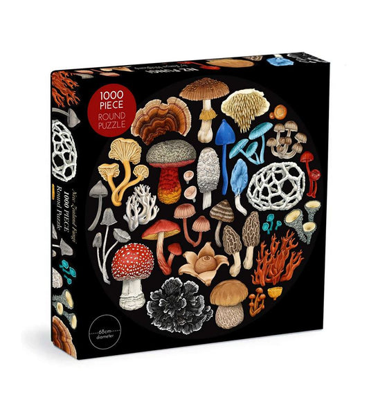 Wolfkamp & Stone - Fungi - 1000 Pce Round Puzzle