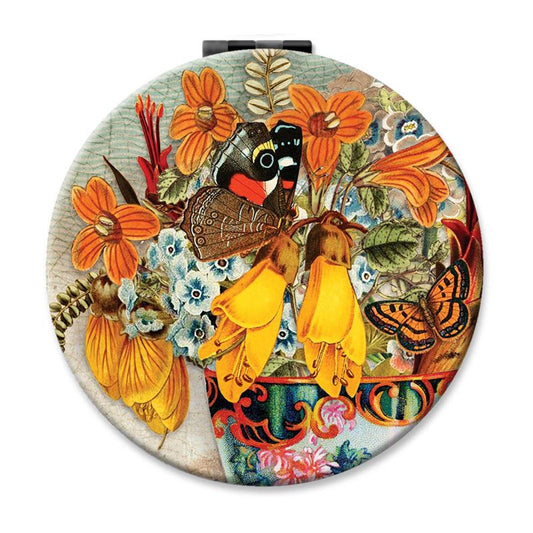 Wolfkamp & Stone - Red Admiral On Kowhai - Cosmetic Mirror