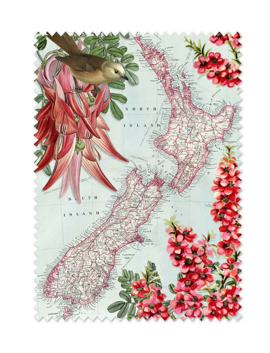 Wolfkamp & Stone - Map of New Zealand - Lens Cloth