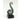 11CM GLASS KORU FERN FROND - BLACK PAUA LOOK GLASS