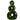 12.5CM CERAMIC ETERNAL KNOT KORU - GREEN